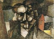 Juan Gris The head of man oil painting artist